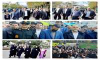 حضور سرپرست و کارکنان شبکه بهداشت و درمان شهرستان تالش در راهپیمایی روز دانش آموز