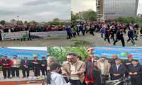 پیاده روی هفته ملی سلامت به همت  شبکه بهداشت و درمان و همکاری اداره ورزش و جوانان و هیات ورزش های همگانی در تالش اجرا شد.