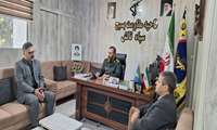 دیدار مدیر شبکه بهداشت و درمان شهرستان تالش با فرمانده سپاه ناحیه مقاومت بسیج تالش در خصوص پروژه‌های سلامت شهرستان